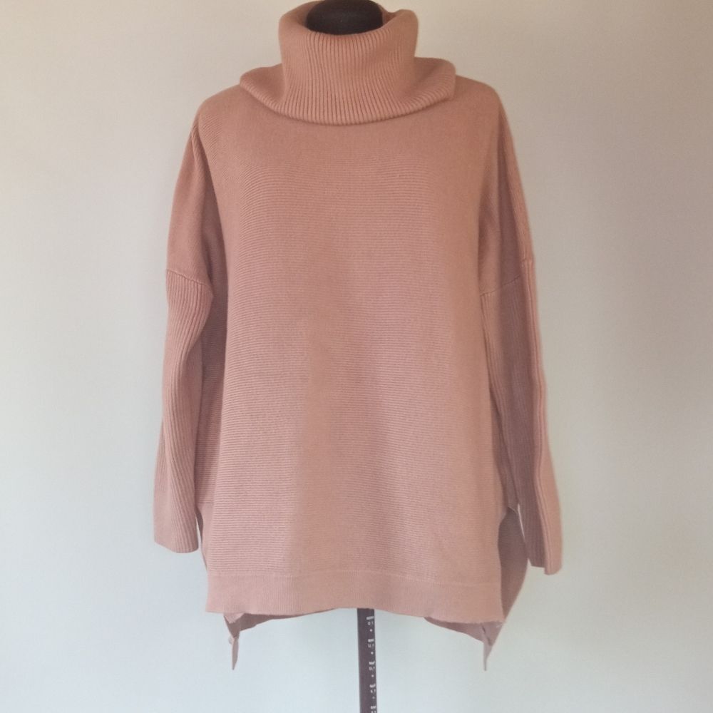 Cowl Neck Ribbed Sweater - Picture 1 of 7